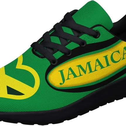 Jamaican Flag Shoes Jamaican Reggae Women Men Running Sneakers Print Comfortable Sports Walking Tennis Shoes