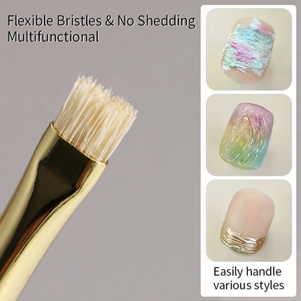 RSNAIL Nail Art Brush Multifunctional Stripe Liner Brushes Modeling Water Ripple DIY Design Hard Bristle Brush Nail Art Tools