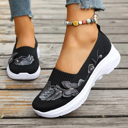 Shoes for Women Summer Fashion Women Mesh Breathable Slip on Comfortable Plus Size 36-42 Platform Wedge Flats Zapatos De Mujer