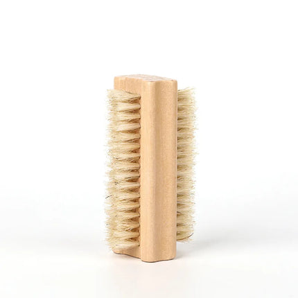 Nail Brush Double Sided Wood Handle Soft Bristle For Manicure Pedicure Dust Clean Nail Care Tool Salon Beauty Accessory
