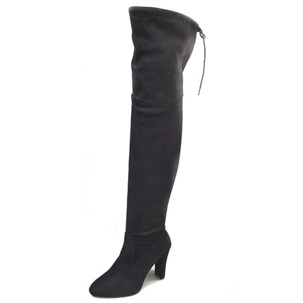 Plus Size 34-43 2025 New Shoes Women Boots Black Over the Knee Boots Sexy Female Autumn Winter lady Thigh High Boots