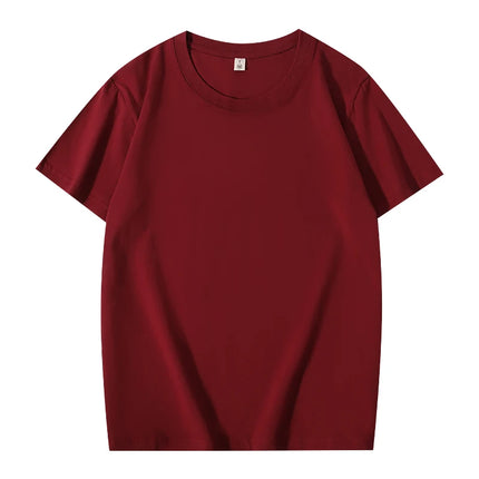 100% Cotton T-shirt Custom Logo High Quality Comfortable Short Sleeve Tops Print Pattern Company Team Clothes Embroidery Design