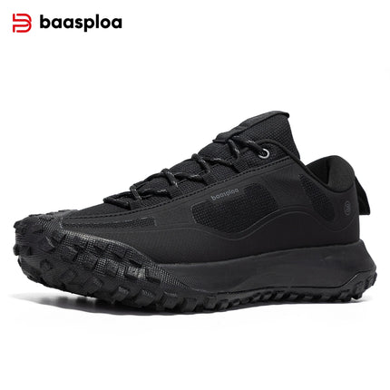 Baasploa Men Hiking Shoes Comfort Soft Waterproof Male Trekking Sneakers Fashion Resistant Non-slip Outdoor Climbing Shoes