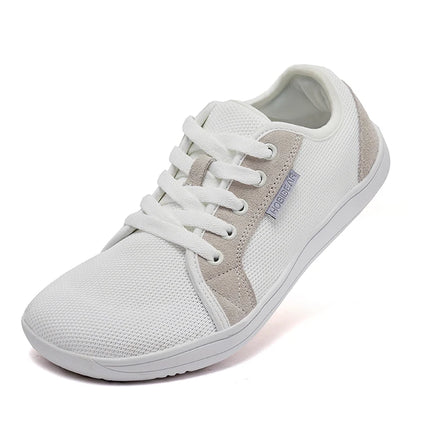 HOBIBEAR Wide Toe Barefoot Shoes Womens Mens Outdoor Lace Up Running Sneaker Zero Drop Comfortable Casual Shoes