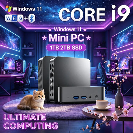 Economical Mini Gaming PC Core i3 6006U Windows 11 Pro 32GB RAM 1TB/2TB SSD BT5.2 WiFi6 4K HD Office Device 3 Years Warranty