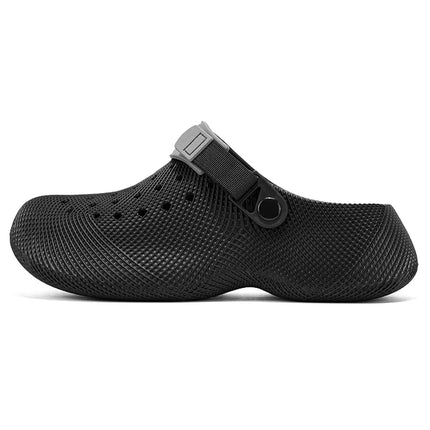 Summer non slip 3D patterned sandals with EVA thick sole for men's and women's beach shoes with a poop like feel