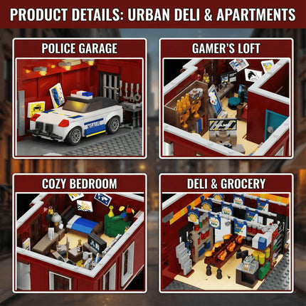 Spider Deli Apartment Building Blocks With 11 Figures Films Hero Classic City Modular Assembly Model Kit Creative Gift 3559PCS