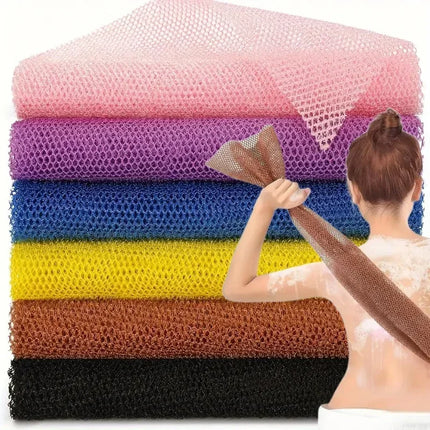 African Exfoliating Sponges Towel Mesh Bath Scrub Washcloth Double Side Wash Bath Loofah for Smooth Skin Back - product image