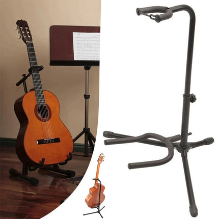 Guitar Stand Foldable Vertical and Adjustable Instrument Display Ukulele Pipa Bass Folk Classical Electric Wood Guitar Stand