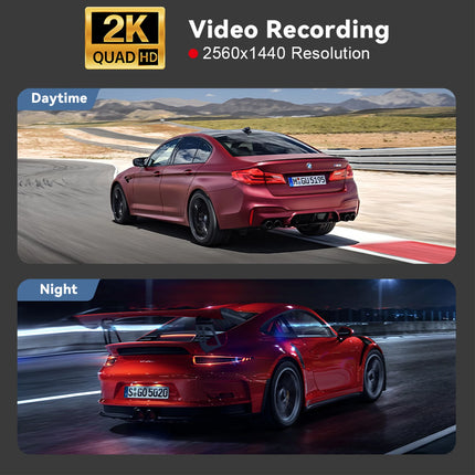 HD 2K WIFI/GPS Dash Cam 24H Parking Mode 2560 X 1440 Car DVR Support 256GB Max G-Sensor Loops Recording Dashcam for Vehiles