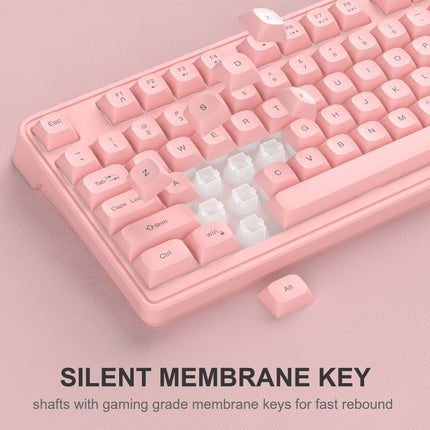 MageGee 98 Key RGB Mechanical Keyboard and Mouse Set Wired Gaming Combo Ergonomic Silent ABS Keycaps for PC Laptop - product