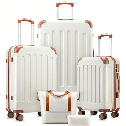 Luggage Sets 5 Piece,Hardside Suitcase With Wheels - Spinner Wheels, TSA Lock, Includes Toiletry Bag For Family Travel Luggage Case Trolley Suitcase Spinner Suitcase Travel Luggage nizer Travel Stuff