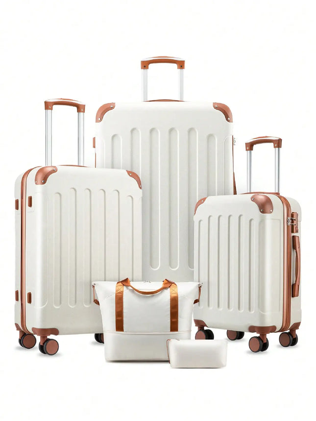 Luggage Sets 5 Piece,Hardside Suitcase With Wheels - Spinner Wheels, TSA Lock, Includes Toiletry Bag For Family Travel Luggage Case Trolley Suitcase Spinner Suitcase Travel Luggage nizer Travel Stuff
