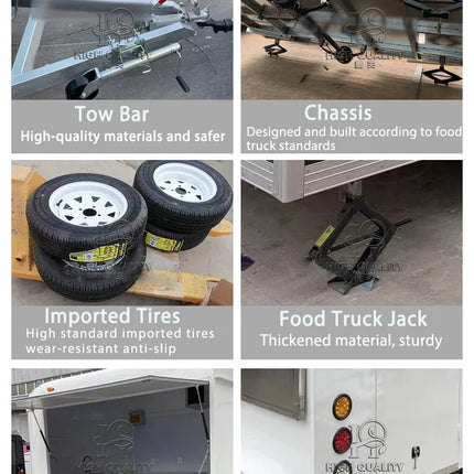 Commercial Food Truck Trailer - Full Kitchen Mobile Bar