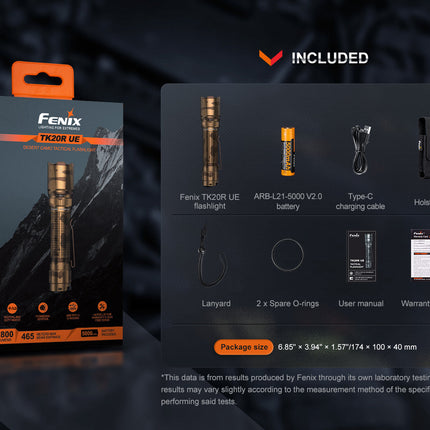 Fenix TK20R UE Tactical LED Flashlight - 2800 Lumens