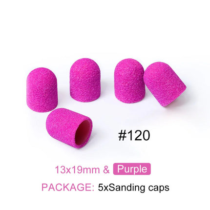2 Size Sanding bands Block Cap Professional Pedicure Foot Care Tool Grit Nail Sanding Caps Electric Nail Drill cutters With Gift