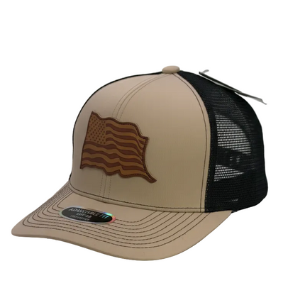 Wavy USA Flag Trucker Hat – Snapback