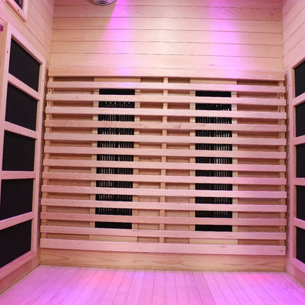 Blisspod | Venetian | Full Spectrum Indoor Premium Canadian Hemlock Low EMF Sauna | 10 Heaters | Chromotherapy & Reflexology | 2 Person