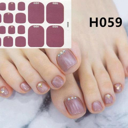 Toe Nail Sticker Wraps Adhesive Decals Toenail Polish Strips DIY Pedicure Foot Decals Manicure Strips Decals Full Wraps Women Glitter Toenail Nail Polish Strips Decals Full Wraps Self Adhesive Toe Nail Tip Full Toe Nail Wraps Feet Decorations