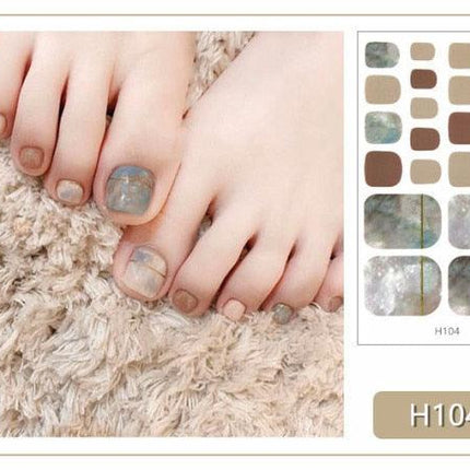 Toe Nail Sticker Wraps Adhesive Decals Toenail Polish Strips DIY Pedicure Foot Decals Manicure Strips Decals Full Wraps Women Glitter Toenail Nail Polish Strips Decals Full Wraps Self Adhesive Toe Nail Tip Full Toe Nail Wraps Feet Decorations