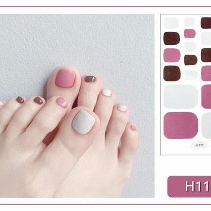 Toe Nail Sticker Wraps Adhesive Decals Toenail Polish Strips DIY Pedicure Foot Decals Manicure Strips Decals Full Wraps Women Glitter Toenail Nail Polish Strips Decals Full Wraps Self Adhesive Toe Nail Tip Full Toe Nail Wraps Feet Decorations