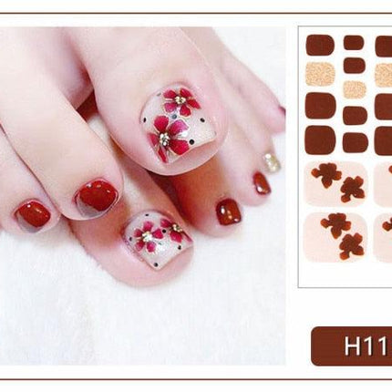 Toe Nail Sticker Wraps Adhesive Decals Toenail Polish Strips DIY Pedicure Foot Decals Manicure Strips Decals Full Wraps Women Glitter Toenail Nail Polish Strips Decals Full Wraps Self Adhesive Toe Nail Tip Full Toe Nail Wraps Feet Decorations