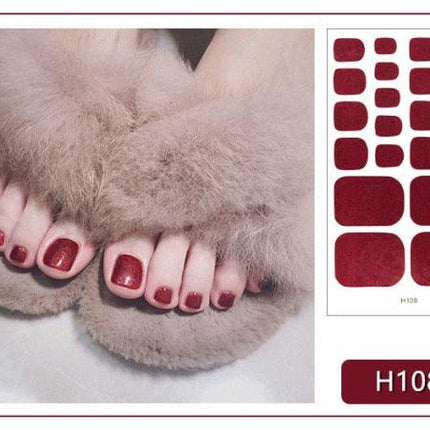 Toe Nail Sticker Wraps Adhesive Decals Toenail Polish Strips DIY Pedicure Foot Decals Manicure Strips Decals Full Wraps Women Glitter Toenail Nail Polish Strips Decals Full Wraps Self Adhesive Toe Nail Tip Full Toe Nail Wraps Feet Decorations