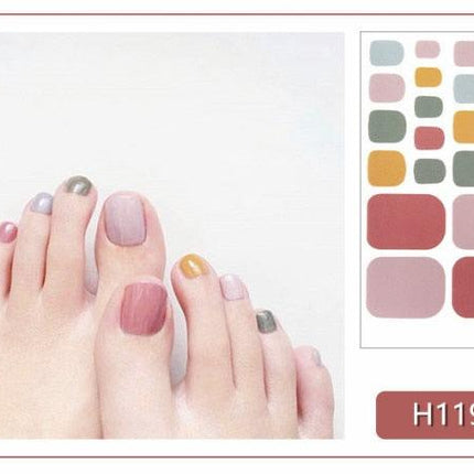 Toe Nail Sticker Wraps Adhesive Decals Toenail Polish Strips DIY Pedicure Foot Decals Manicure Strips Decals Full Wraps Women Glitter Toenail Nail Polish Strips Decals Full Wraps Self Adhesive Toe Nail Tip Full Toe Nail Wraps Feet Decorations