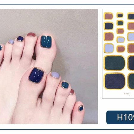 Toe Nail Sticker Wraps Adhesive Decals Toenail Polish Strips DIY Pedicure Foot Decals Manicure Strips Decals Full Wraps Women Glitter Toenail Nail Polish Strips Decals Full Wraps Self Adhesive Toe Nail Tip Full Toe Nail Wraps Feet Decorations
