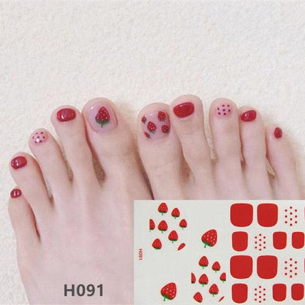 Toe Nail Sticker Wraps Adhesive Decals Toenail Polish Strips DIY Pedicure Foot Decals Manicure Strips Decals Full Wraps Women Glitter Toenail Nail Polish Strips Decals Full Wraps Self Adhesive Toe Nail Tip Full Toe Nail Wraps Feet Decorations