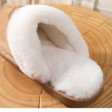 Women Fur Slippers Winter Warm Shoes Suede Plush House Indoor Outdoor Men Couples Cotton Cozy Comfy Faux Fur Slip-On Women House Shoes Memory Foam Suede Fluffy Comfort Plush Anti-Slip Slippers